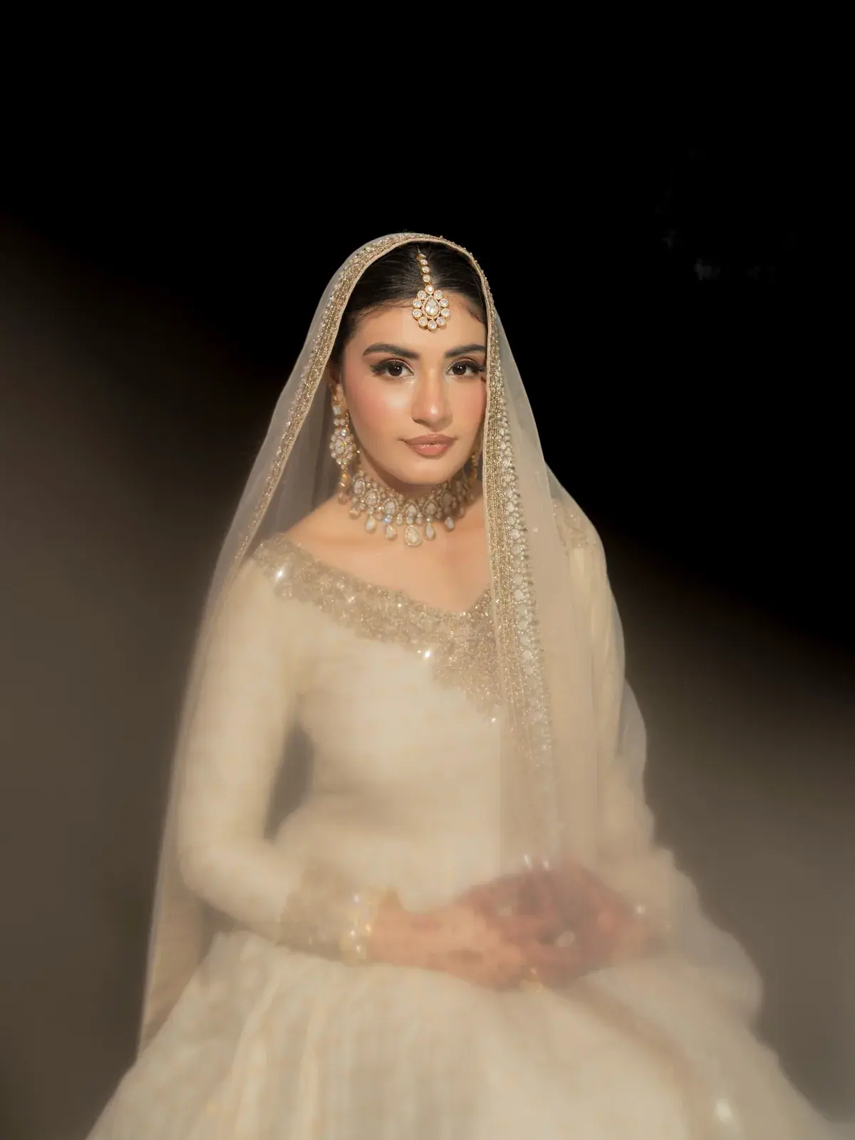 Nikah bridal makeup with kundan jewellery at House of Salons Civic Centre (Ladies), Civic Centre, Bahria Town Phase 4, Rawalpindi