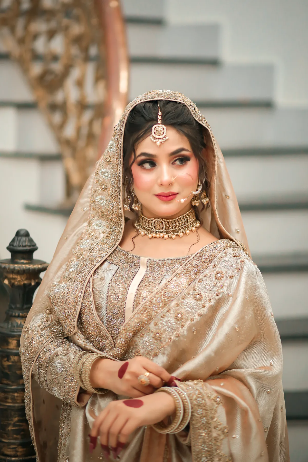 Bridal couture makeup look at House of Salons