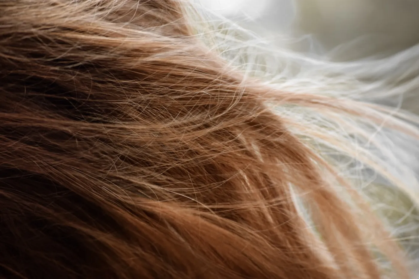 Woman showing smooth shiny hair after salon treatment
