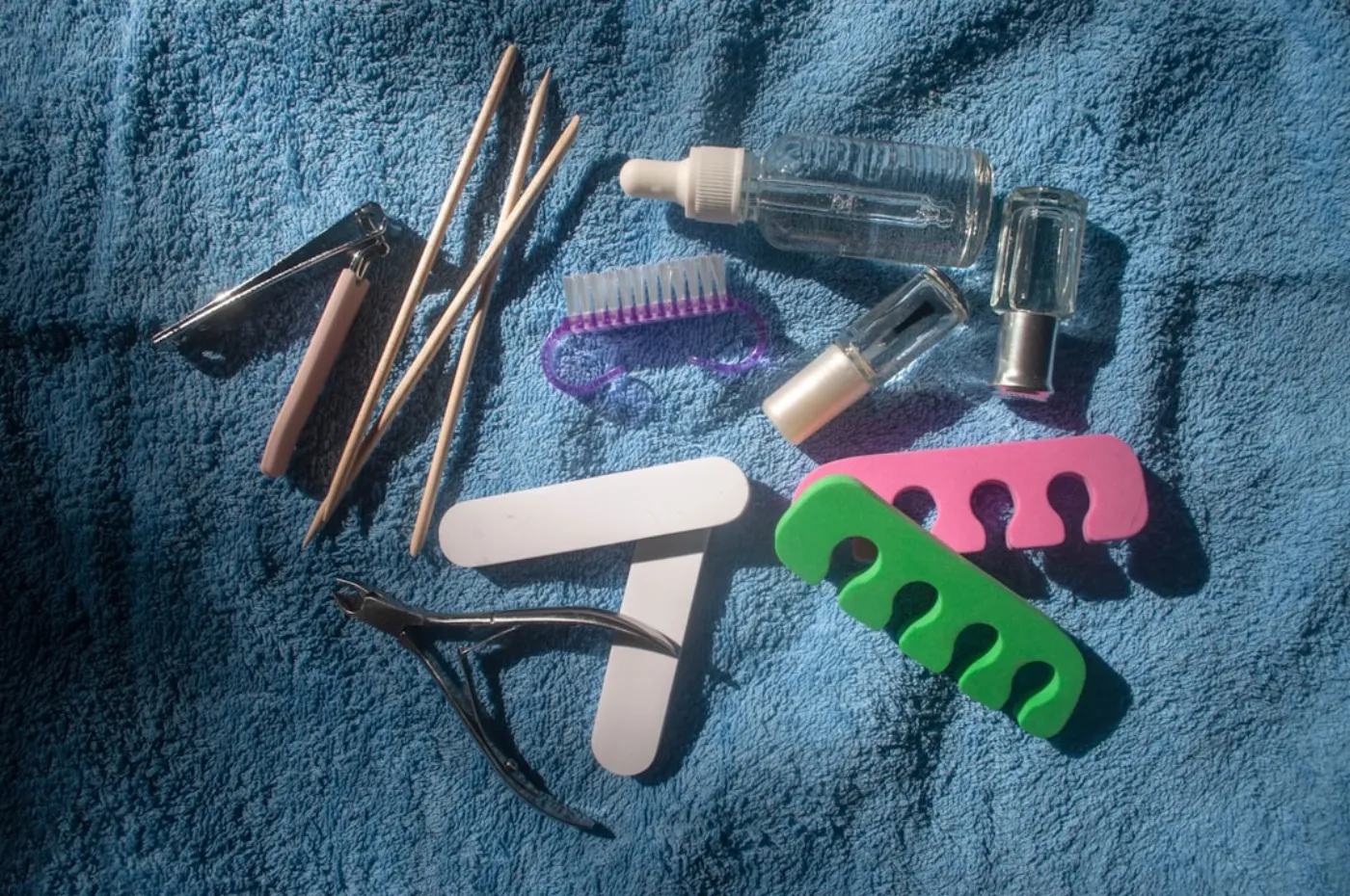 Close-up of a woman getting a professional manicure in a clean salon environment